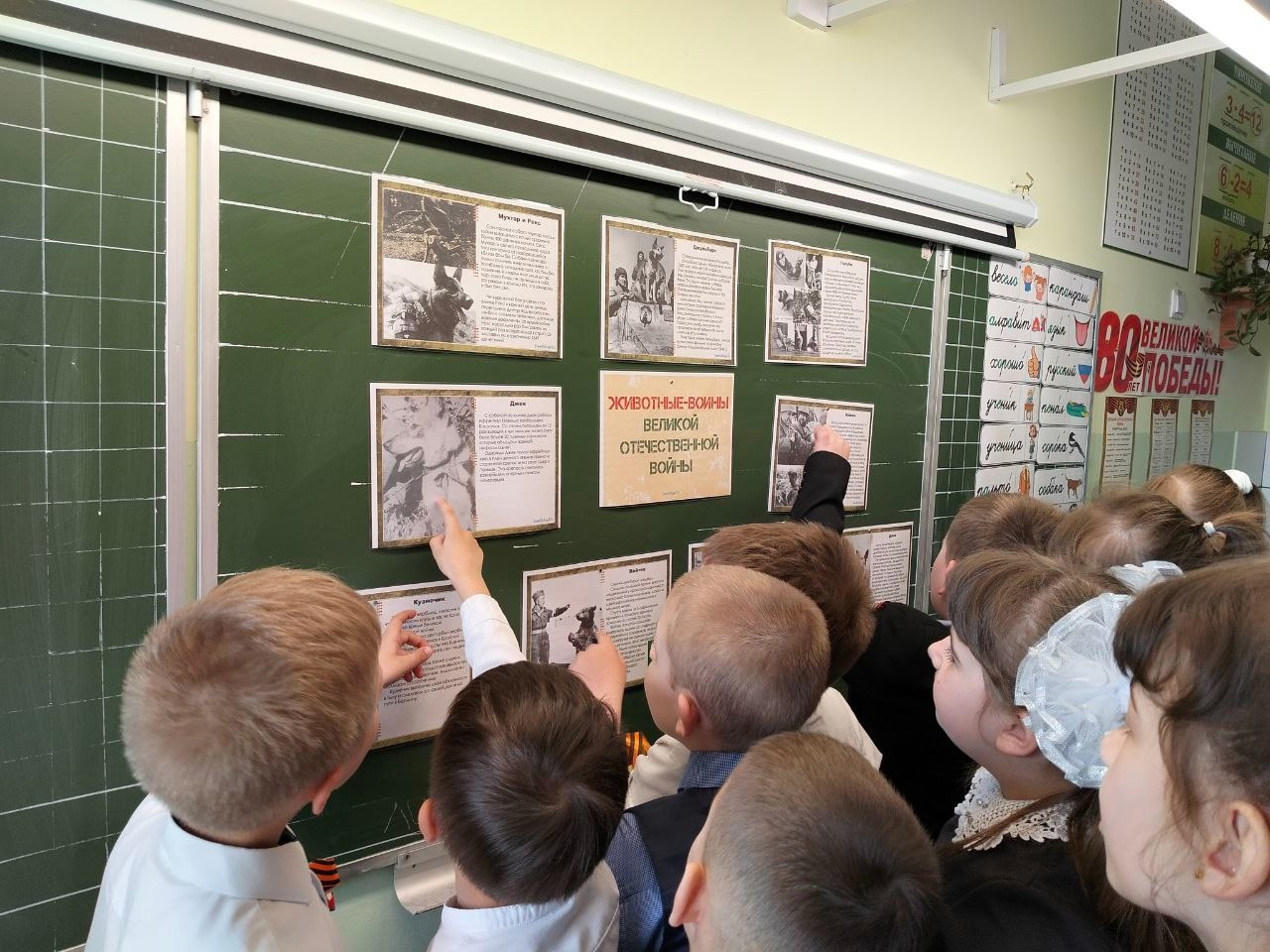 Классный час «Они сражались за Родину: четвероногие герои»,  1В класс.